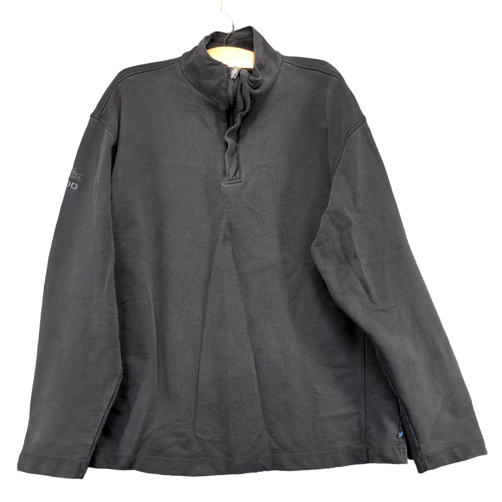 Callaway Golf Mens FedEx ICBOD 1/4 Zip Jacket Black Size L Embroidered Logo